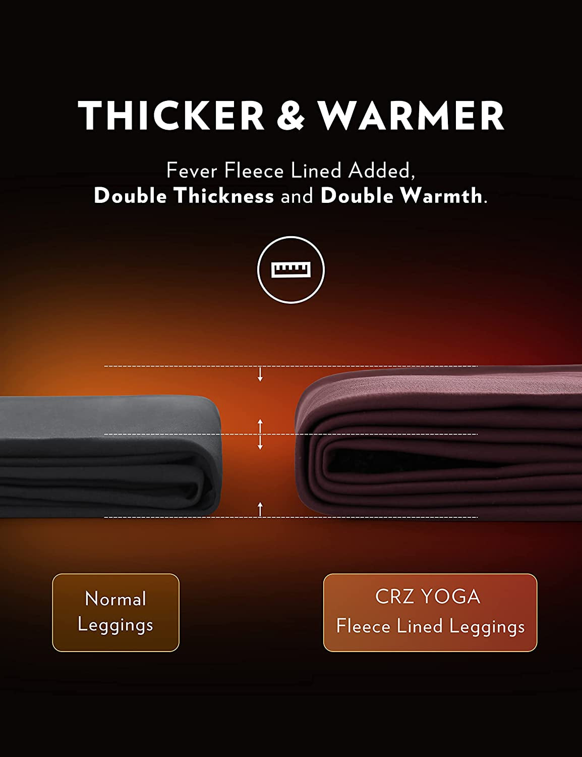 Womens Fleece Lined Leggings with Pockets 28'' - Thermal Winter Warm Full Length Pants Casual Lounge Yoga Workout